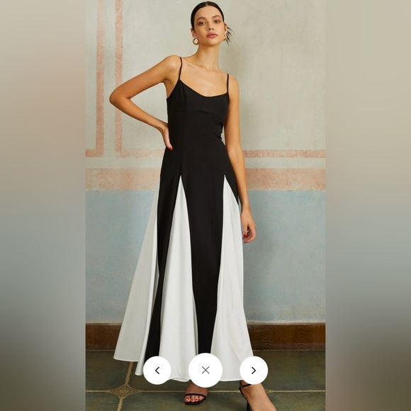 Commense Color Block Spaghetti Strap Long Dress - Size L - Picture 4 of 8